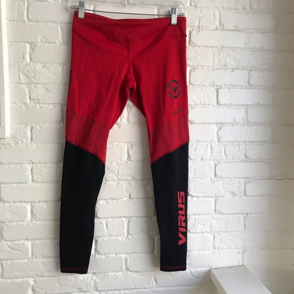 Legging Virus Multiverse Tech – Vert Taille S, Pantalon Actif Compression (Très Bon état)
